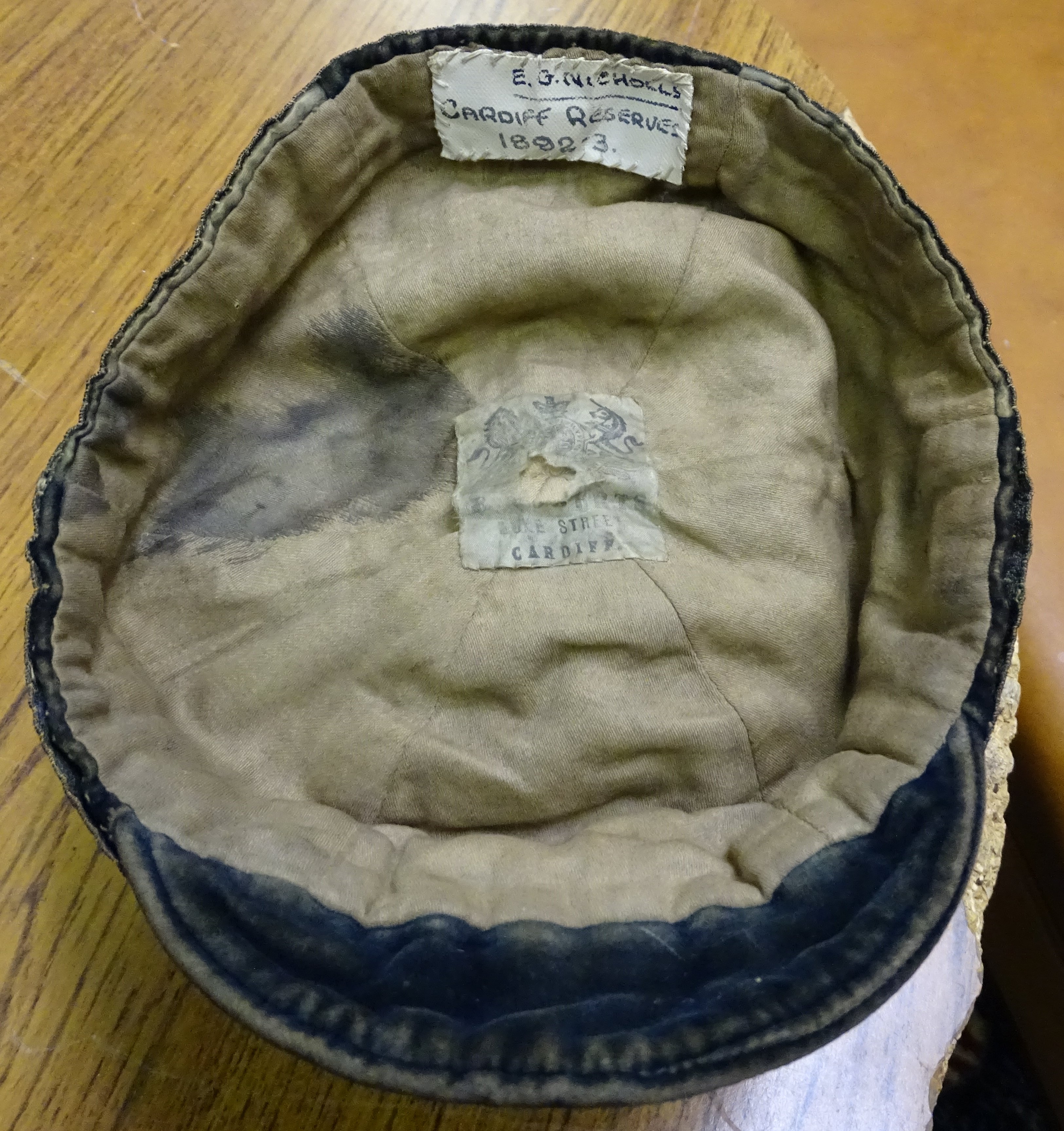 Cap - Cardiff 1892/93 2nd XV | Cardiff Rugby Museum